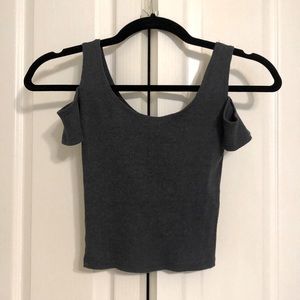 PacSun x LA Hearts Gray Crop Top
